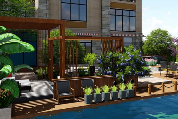 庭院構筑物設計效果圖