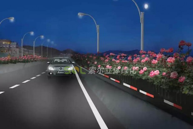 智能高架橋綠化景觀設計效果圖