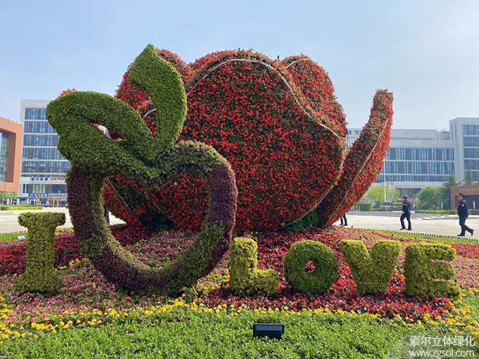 06山東青島膠州市民文化中心五一立體花壇“幸?；ㄩ_”  (5).jpg